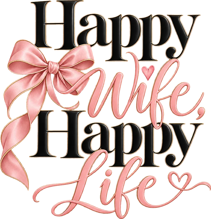 Happy Wife Happy Life DTF Transfer