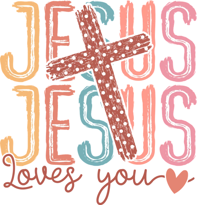 Jesus Loves You DTF Transfer