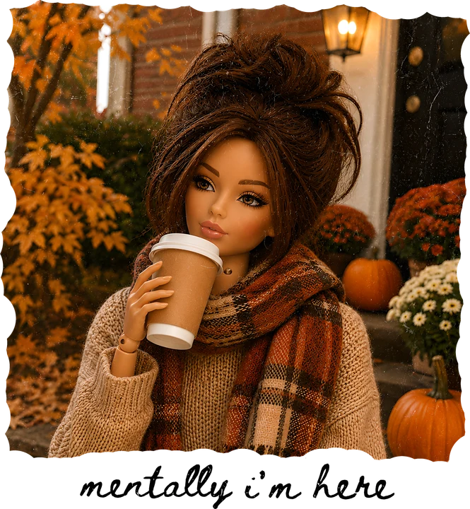 Autumn Coffee Doll DTF Transfer
