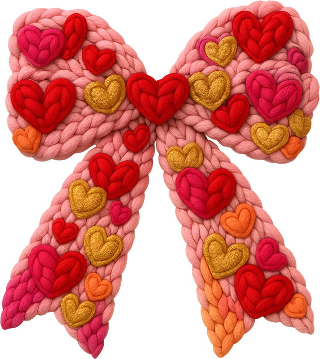 Heart Bow DTF Transfer