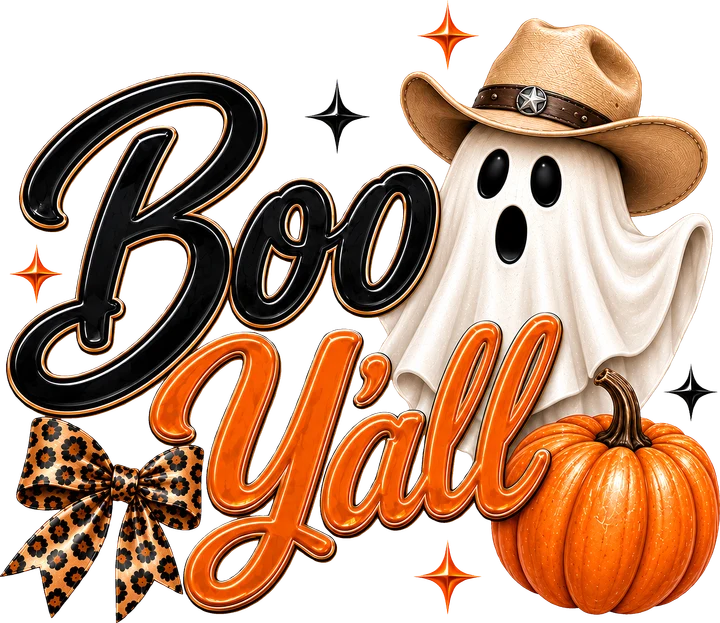 Ghost Cowboy Boo Y'all DTF Transfer