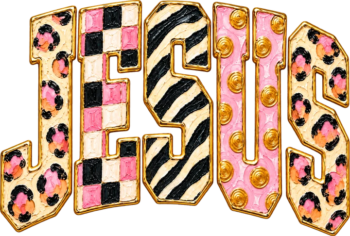 Jesus Bold Letter DTF Transfer