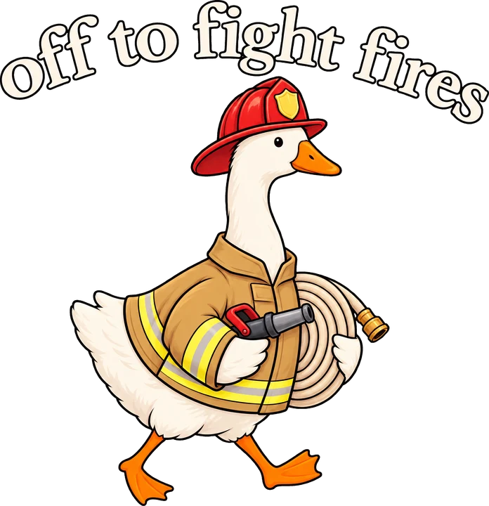 Firefighter bird DTF Transfer