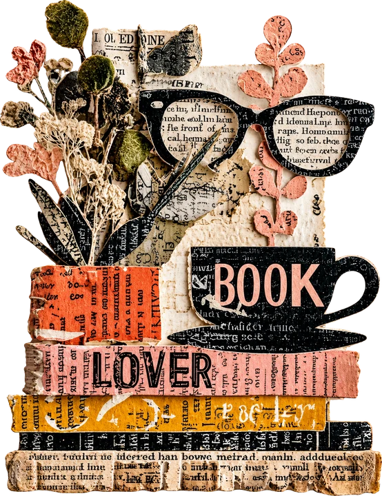 Book Lover with Glasses DTF Transfer