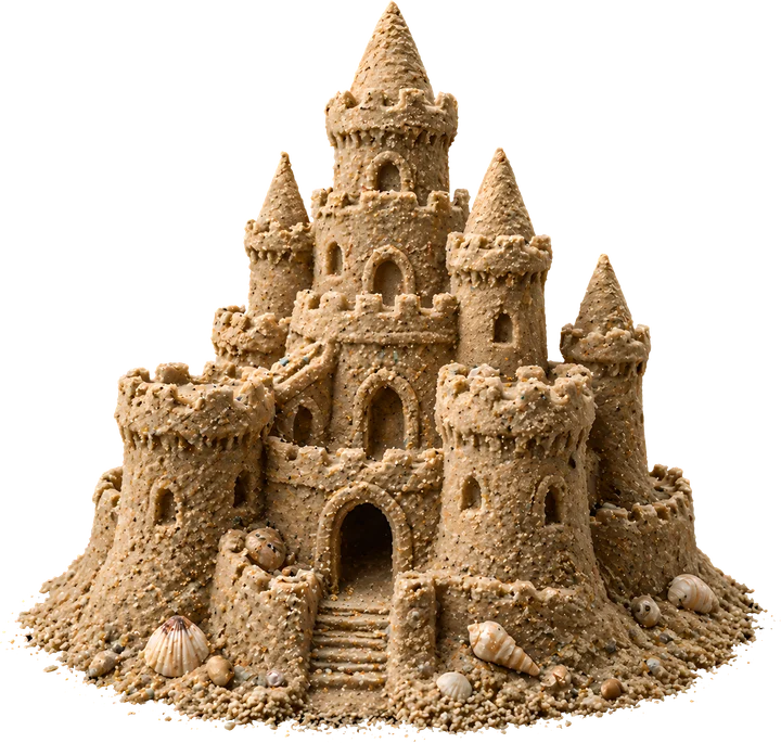 Sandcastle with Seashells DTF Transfer