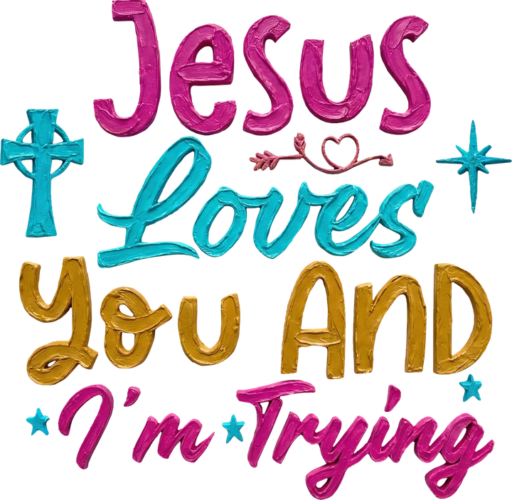Jesus Loves You DTF Transfer