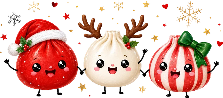 Christmas Dumplings DTF Transfer