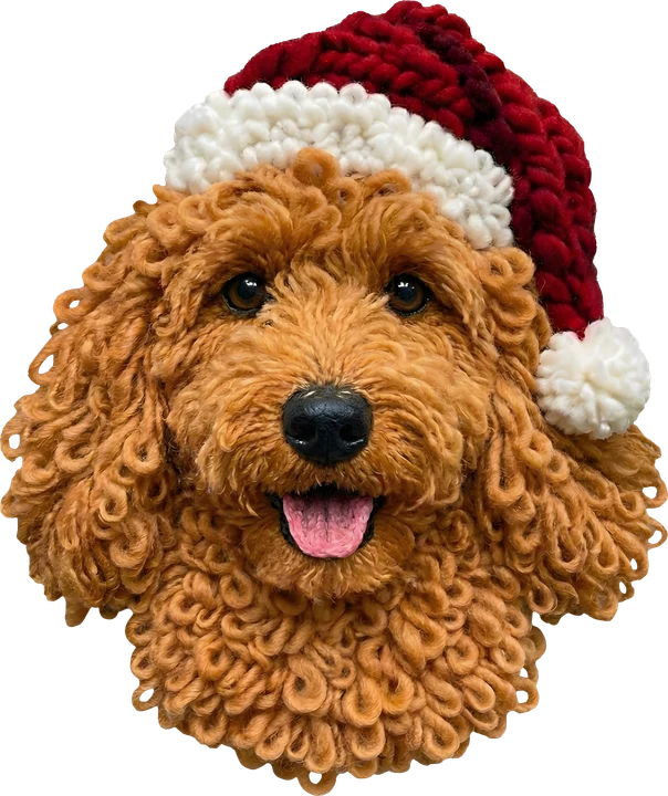 Dog in Santa Hat DTF Transfer