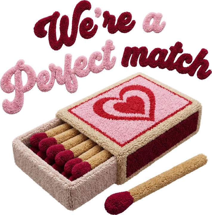 We're a Perfect Match DTF Transfer