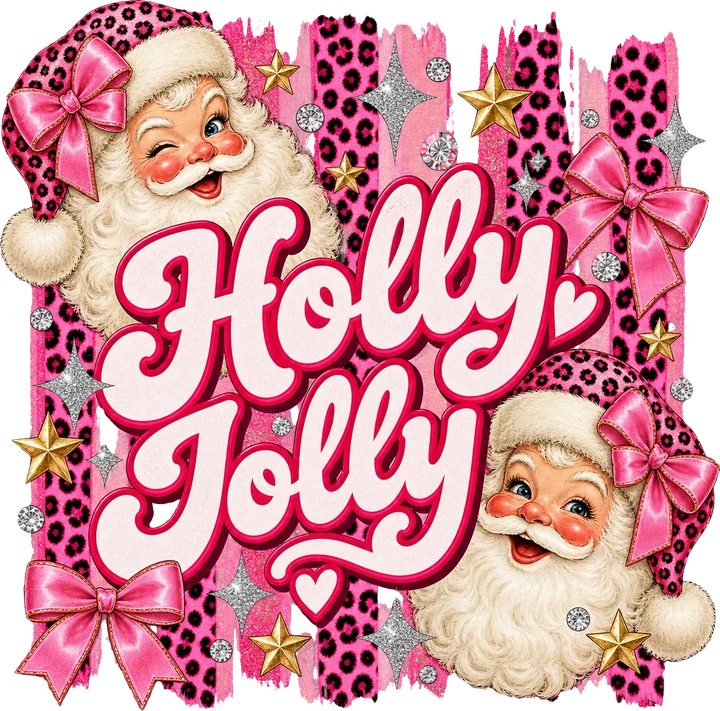 Holly Jolly Santa DTF Transfer