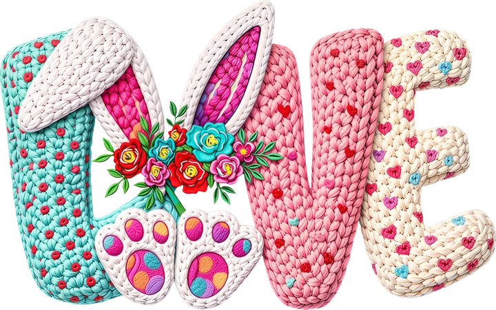 Crochet Easter Love DTF Transfer