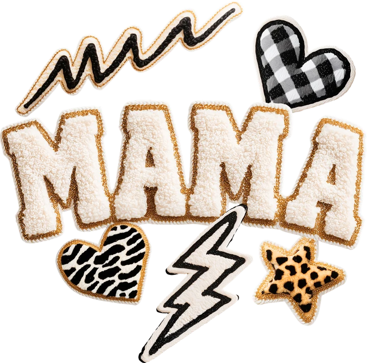 Mama with Hearts and Stars DTF Transfer
