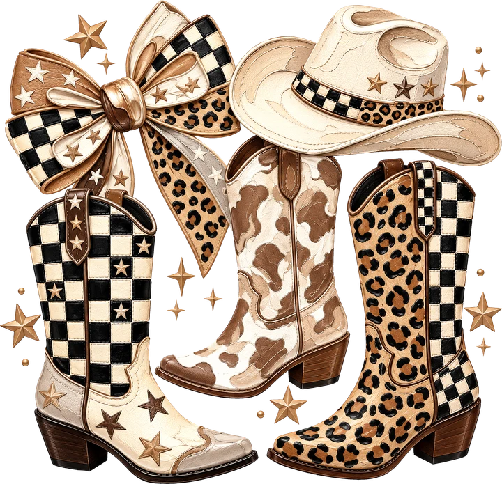 Cowboy Boots and Hat DTF Transfer
