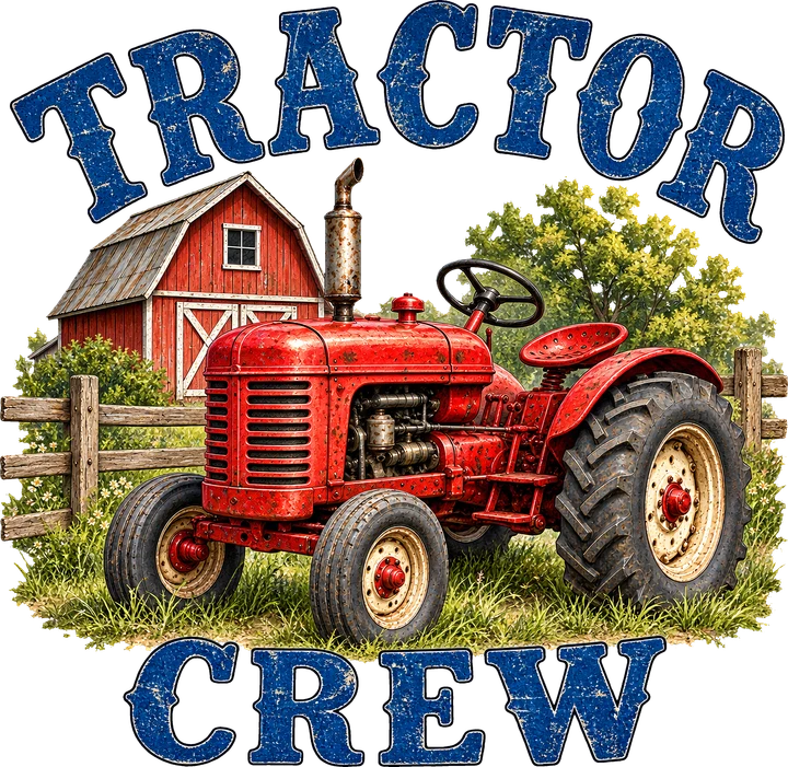 Vintage Tractor Farm Life DTF Transfer