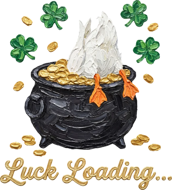 Cauldron of Gold and Shamrocks DTF Transfer