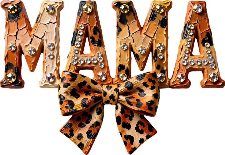 Mama Leopard Bow DTF Transfer