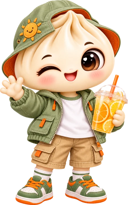 Cheerful Dumpling Explorer DTF Transfer