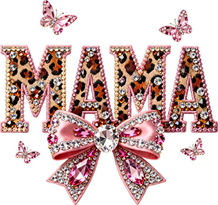 Mama Leopard Bow DTF Transfer