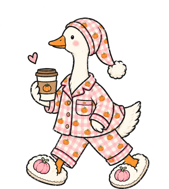 Pumpkin bird in Pajamas DTF Transfer
