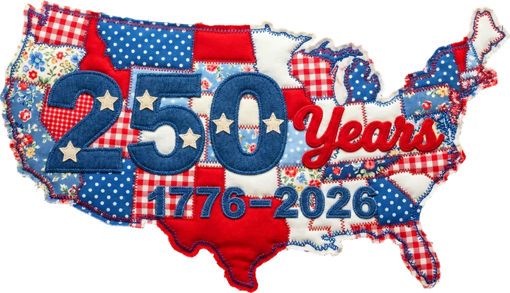250 Years Patriotic Map DTF Transfer