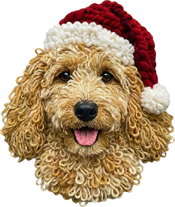 Dog in Santa Hat DTF Transfer