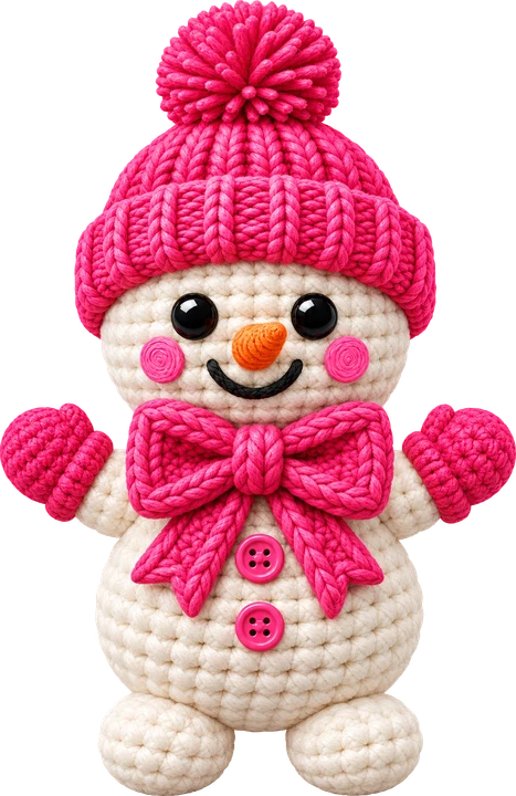 Muñeco de nieve rosa — Transfer DTF