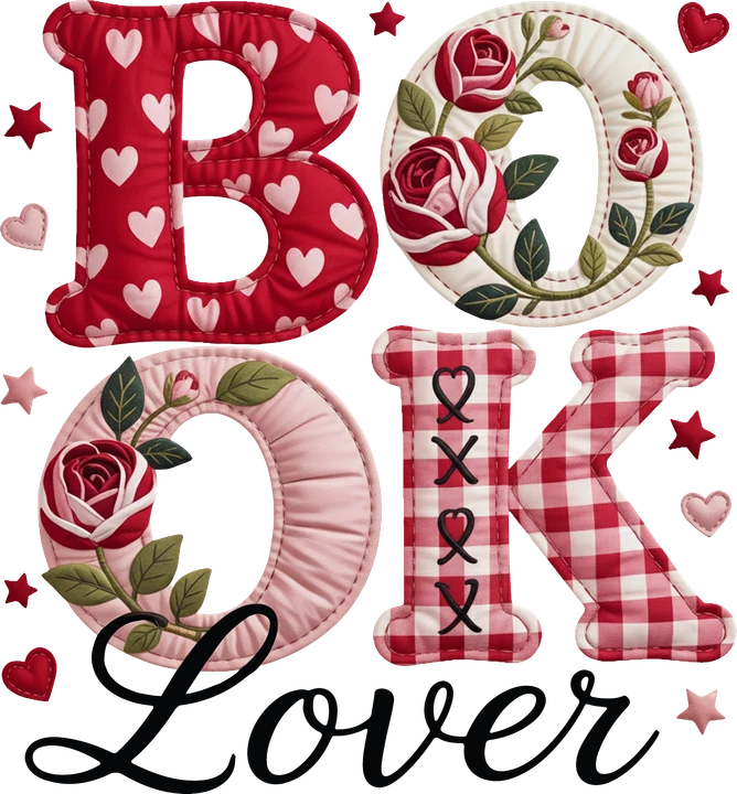 Book Lover with Roses DTF Transfer