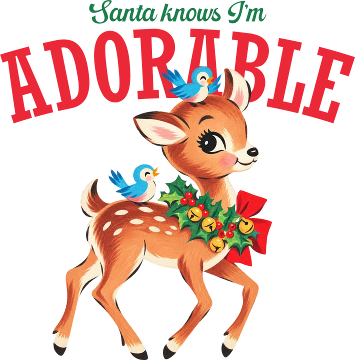 Adorable Deer with Birds DTF Transfer