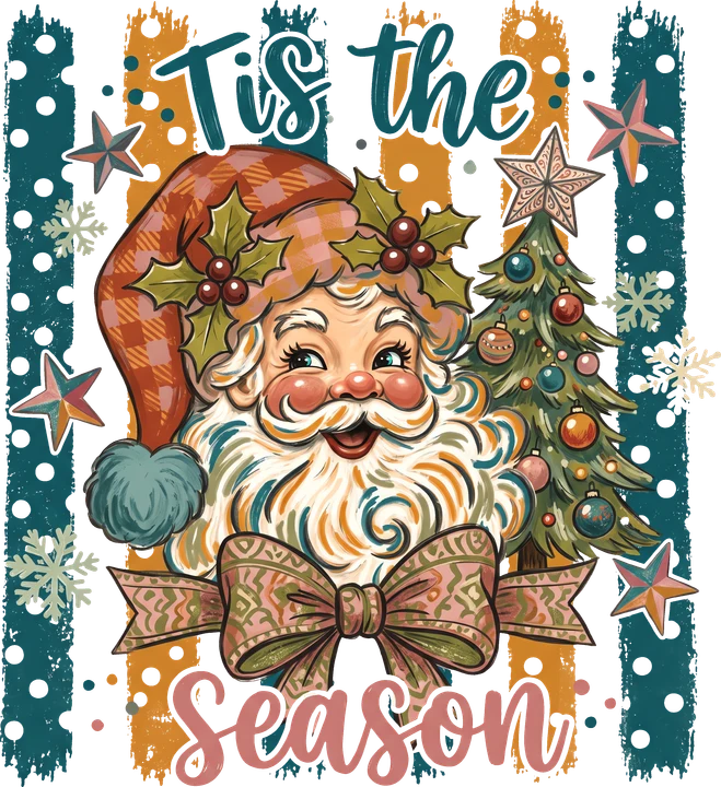 Tis the Season Santa DTF Transfer