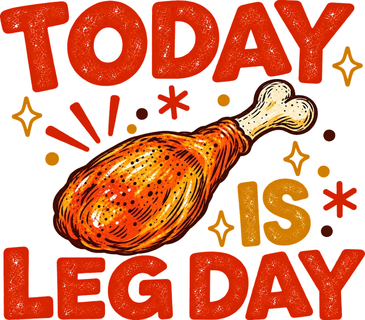 Today Is Leg Day DTF Transfer