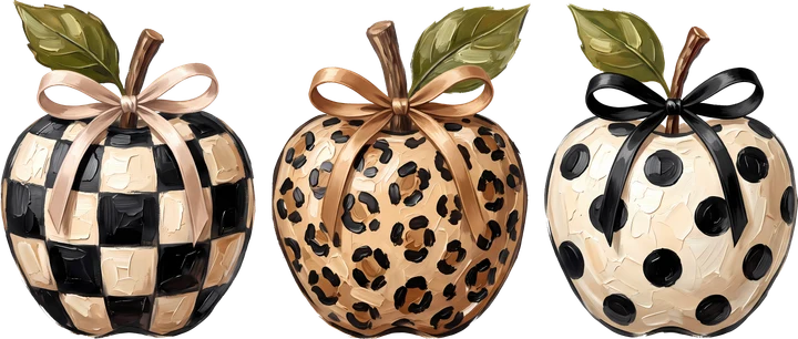 Patterned Apples DTF Transfer