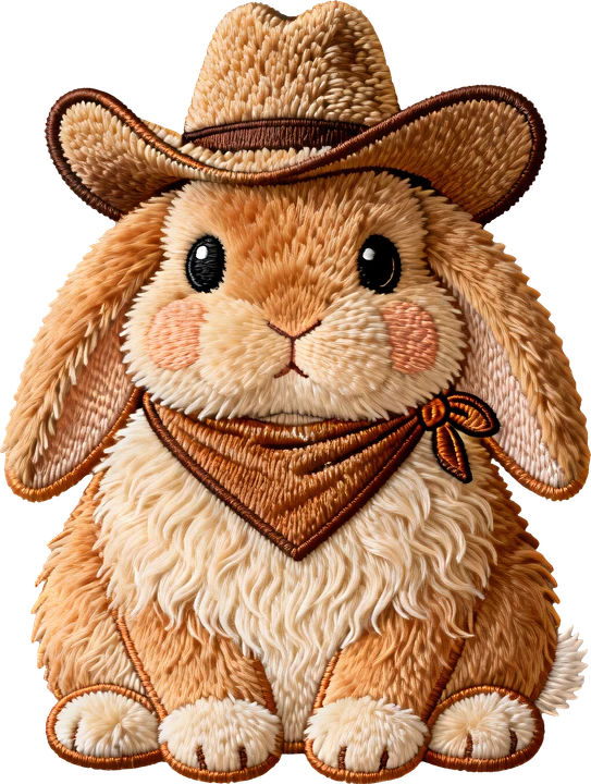 Cowboy Rabbit DTF Transfer