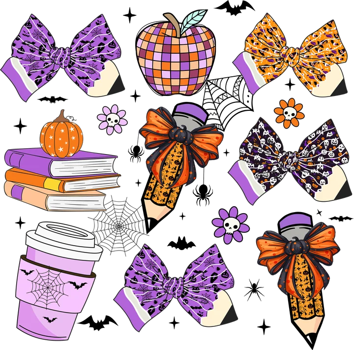 Halloween School Supplies DTF Transfer