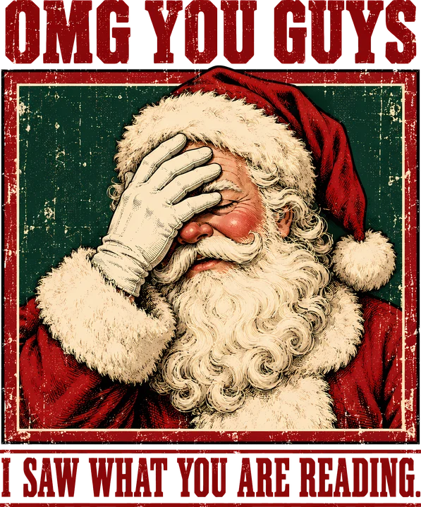 Santa Facepalm DTF Transfer
