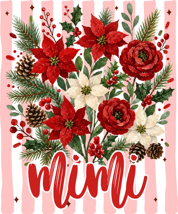 Christmas Floral Mimi DTF Transfer