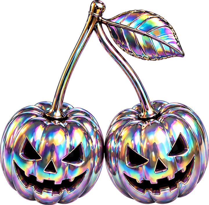 Cherry Jack-o'-Lanterns DTF Transfer