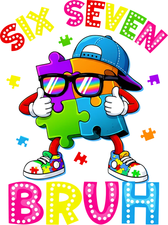 Puzzle Person with Rainbow Glasses DTF Transfer