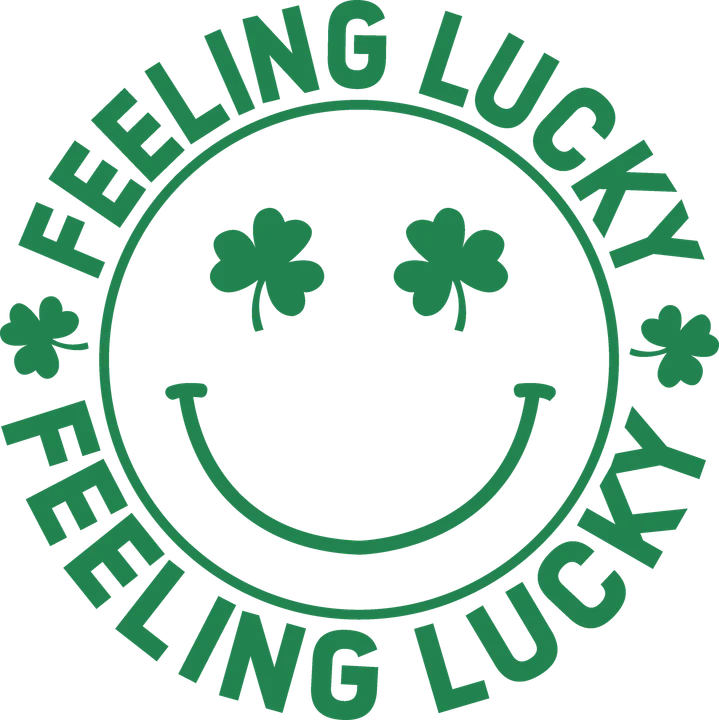 Feeling Lucky Shamrock Smile DTF Transfer