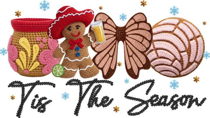 Niña de jengibre con mariposa — Transfer DTF