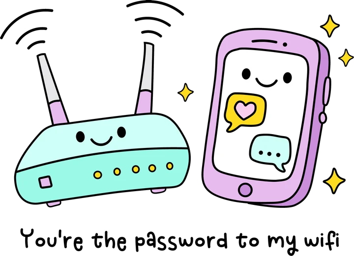 Роутер Wi-Fi и телефон — DTF-трансфер