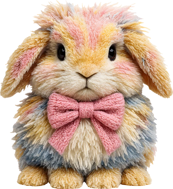 Pastel Bunny with Bow DTF Transfer