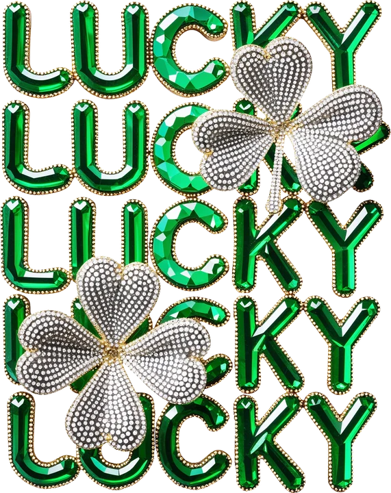 Apilado de trébol "Lucky" — Transfer DTF