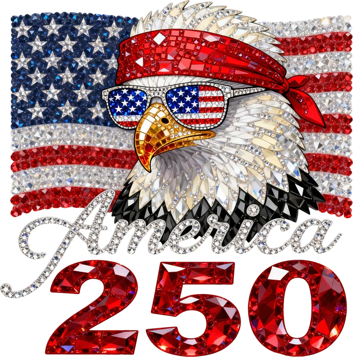 American Eagle with Flag DTF Transfer