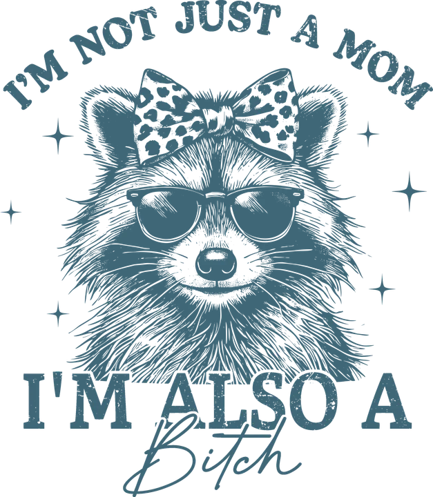 Cool Raccoon Mom DTF Transfer