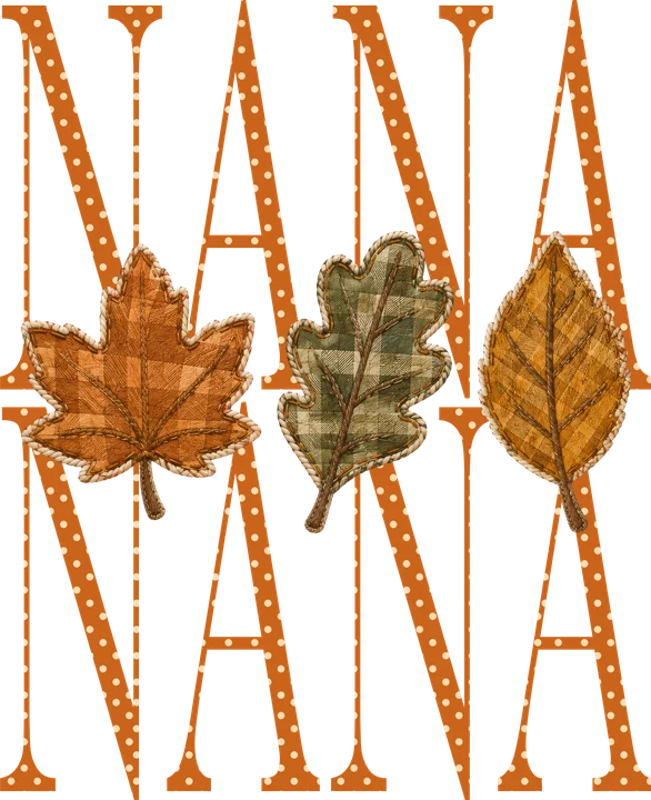 Nana Autumn Leaves DTF Transfer