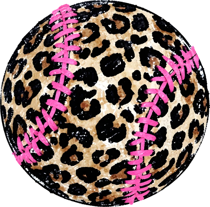 Leopard Print Baseball DTF Transfer