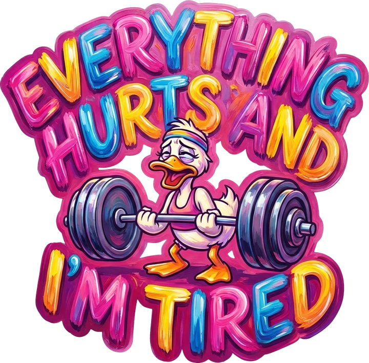 bird Lifting Weights DTF Transfer