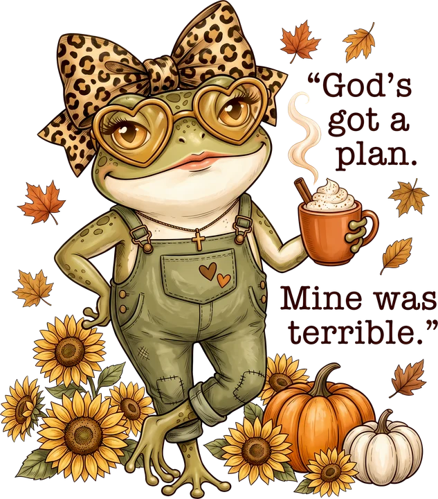 Frog with Heart Glasses DTF Transfer