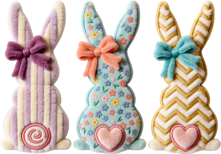 Pastel Easter Bunnies DTF Transfer
