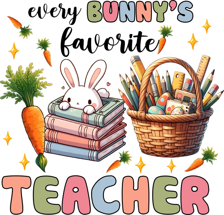 Bunny's Favorite Teacher DTF Transfer